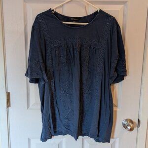 Ulla Popken Women's Blue Blouse Size 16/18